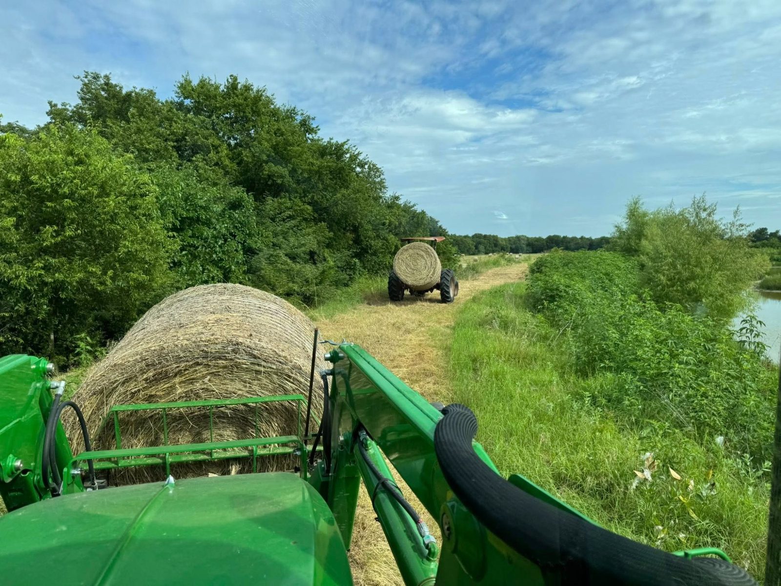 Baling in the field